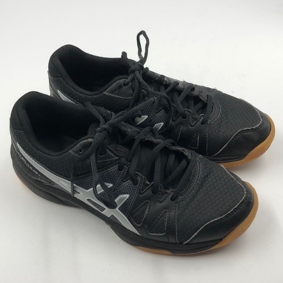 girls black asics